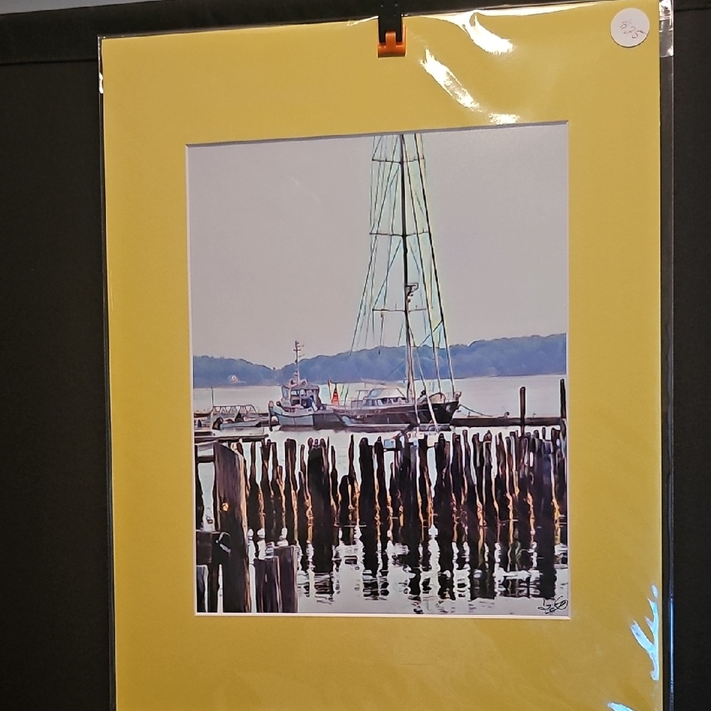 Portland Maine Harbor High Quality Photograph With Mat